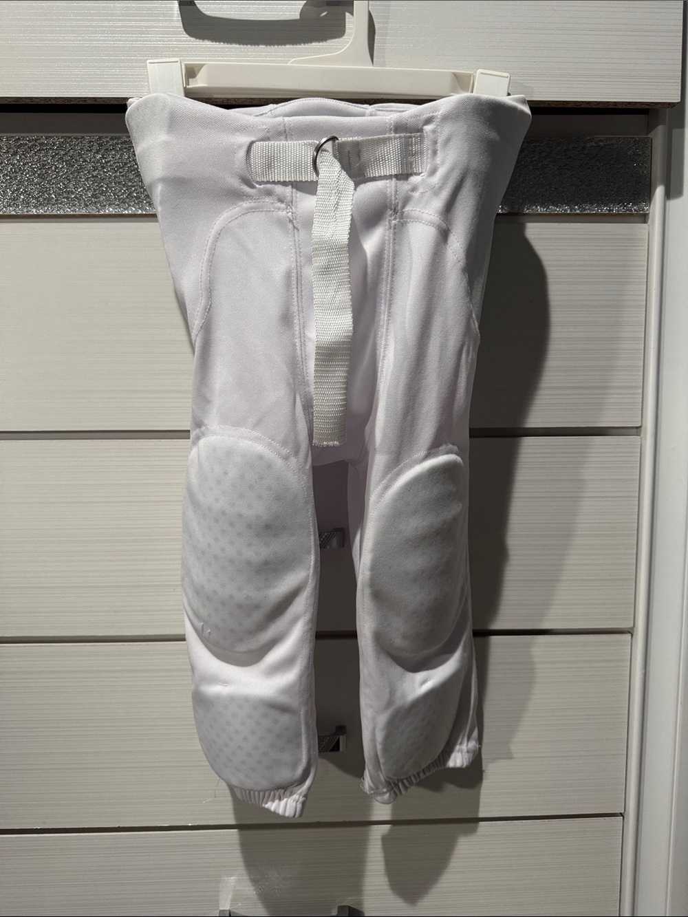 Youth White integrated Football Pants